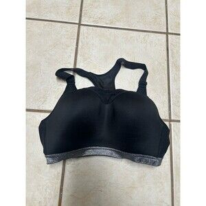 Victoria Secret sports bra black silver racerback size 38D workout